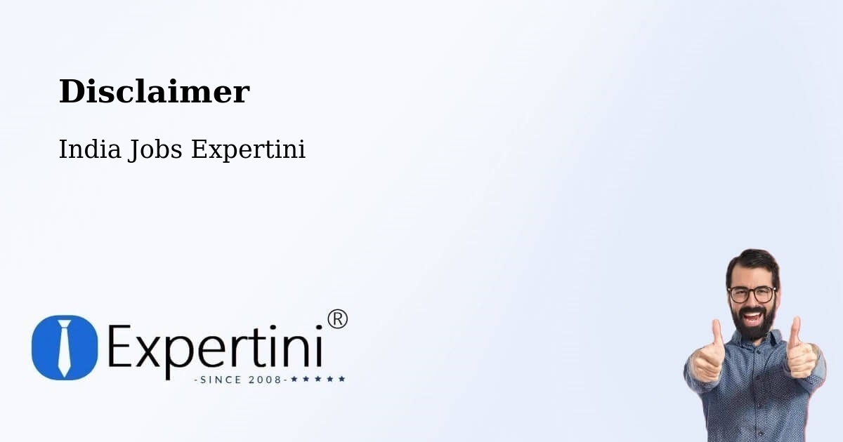 Disclaimer – Koppal - India Jobs Expertini